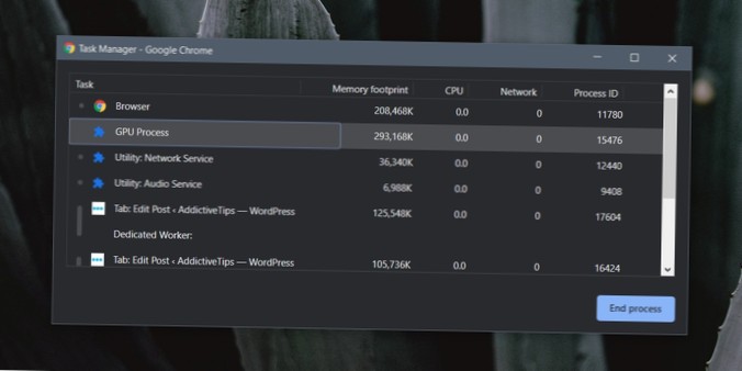 How to identify Chrome GPU Process on Windows 10