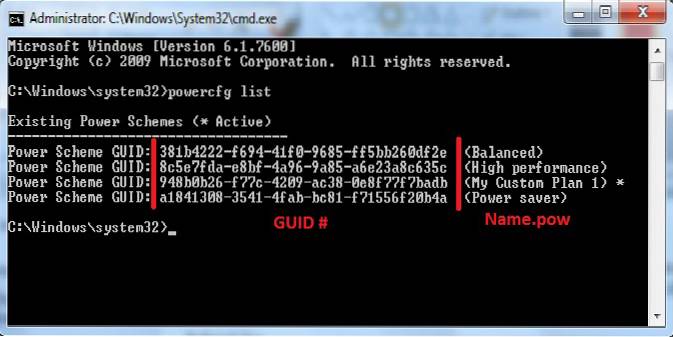 How To Import And Export Power Plans (Schemes) In Windows 7