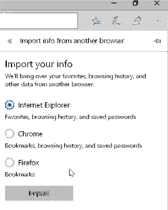 Sådan importeres Internet Explorer-adgangskoder til kant i Windows 10