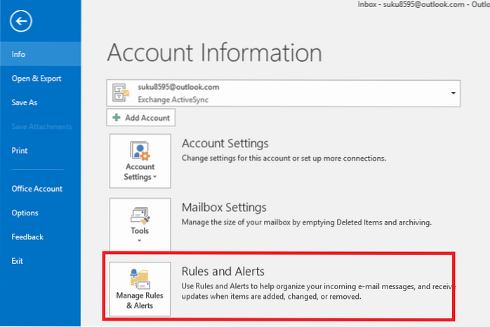How To Import or Export Rules In Outlook 16