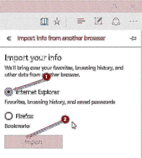 Sådan importeres adgangskoder fra Internet Explorer til kant