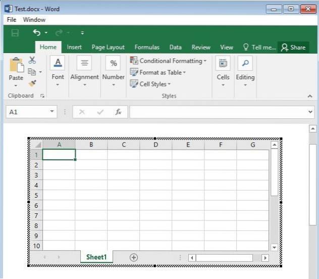 How To Insert An Excel Sheet To Microsoft Word