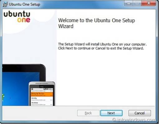 Slik installerer og konfigurerer du Ubuntu One for Windows