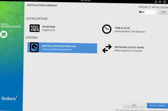 So installieren Sie Fedora 27