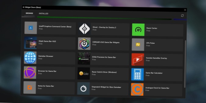 How to install Game bar widgets on Windows 10