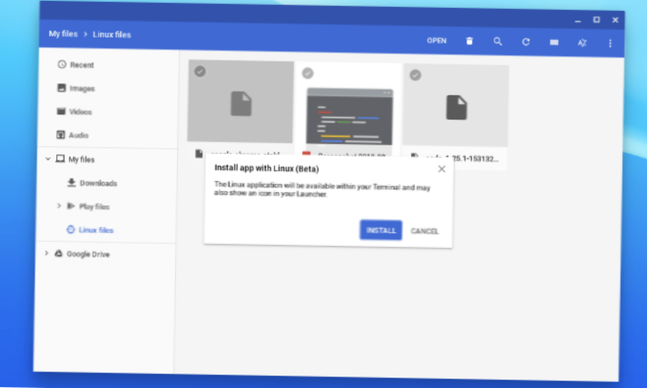 So installieren Sie Linux-Apps unter Chrome OS