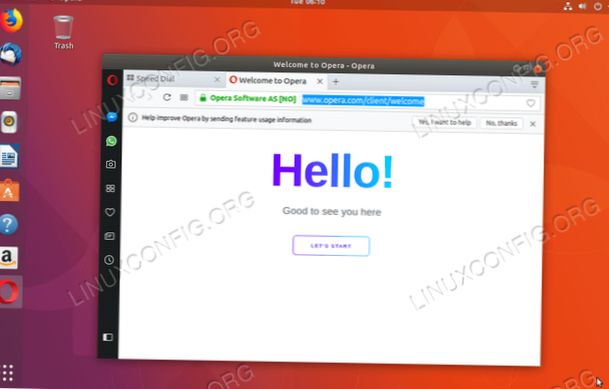 Cómo instalar Opera en Linux