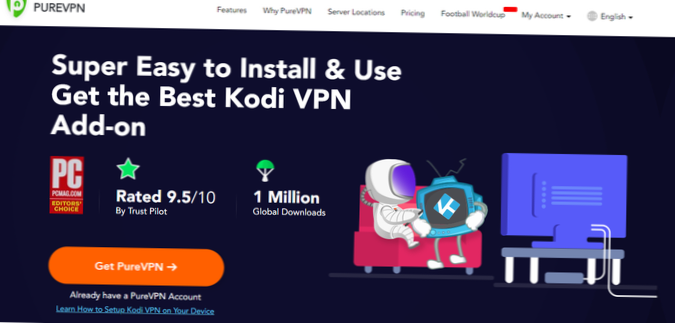 Sådan installeres PureVPN på Kodi