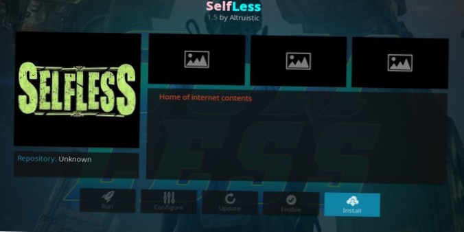 Come installare Selfless su Kodi - Componente aggiuntivo Kodi IPTV