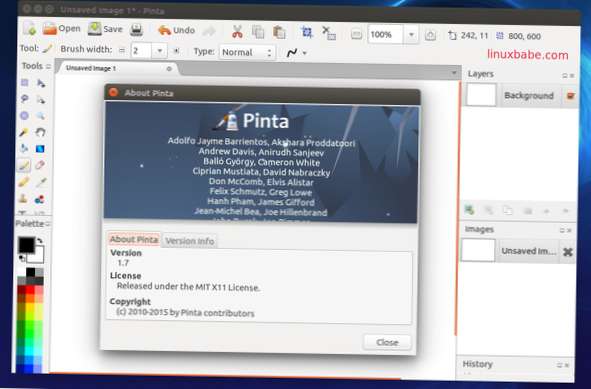 Cómo instalar el editor de imágenes Pinta en Linux