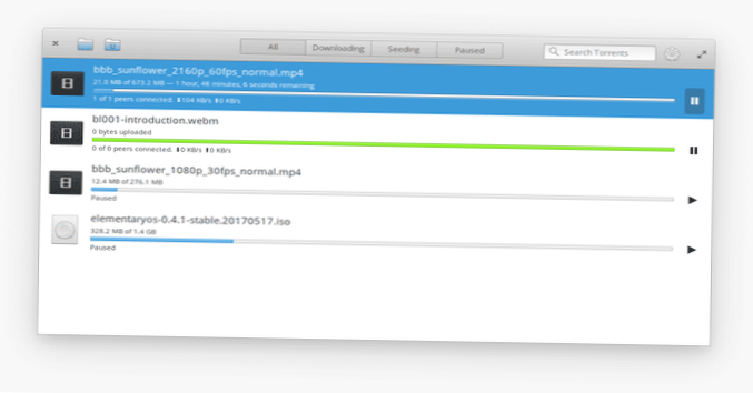 Hur man installerar Torrential på elementärt operativsystem