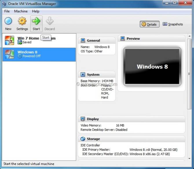 How To Install Windows 8 On VirtualBox Virtual Machine