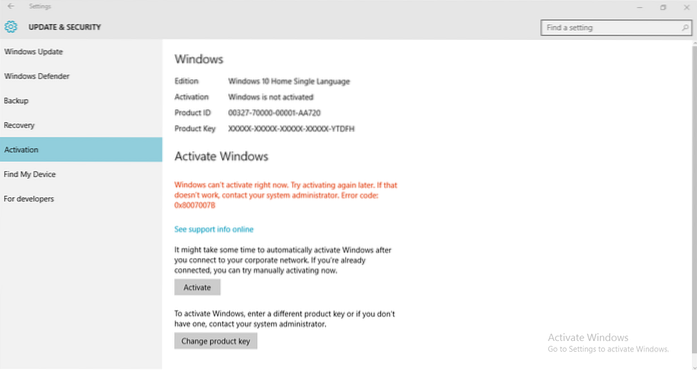 Come sapere perché Windows 10 non è stato attivato