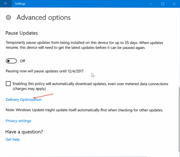 Sådan begrænses brug af Windows Update-båndbredde i Windows 10