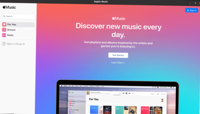 Jak poslouchat Apple Music v systému Linux