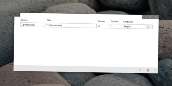 Externe ondertitels laden in de Netflix UWP-app op Windows 10