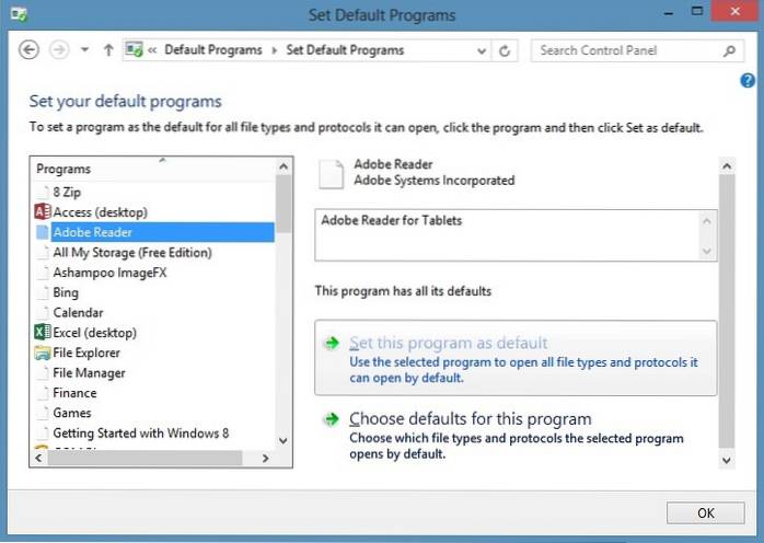How To Make Adobe Reader Default PDF Reader In Windows 8