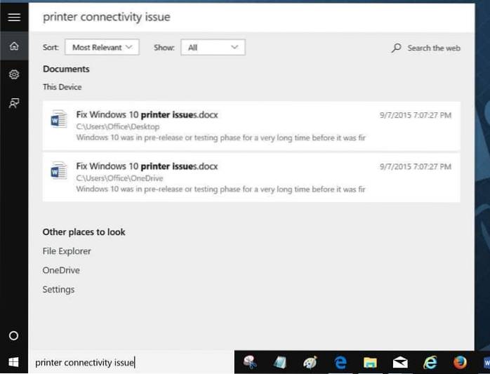 How To Make Windows 10 Search Through File Contents