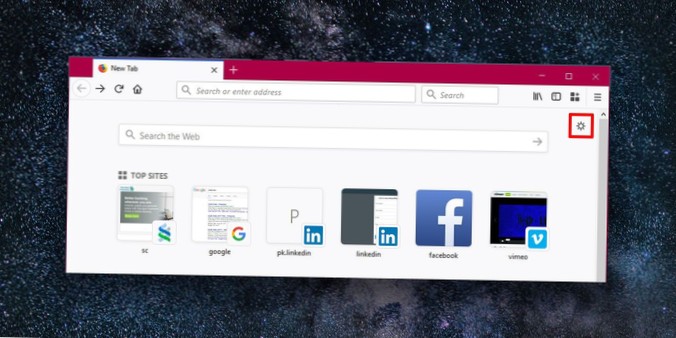 Sådan styres topwebsteder og højdepunkter i Firefox