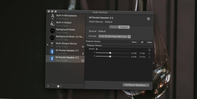 Jak spravovat hlasitost pro vícevýstupová zvuková zařízení v systému macOS