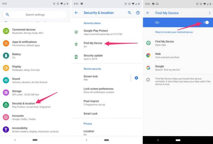 Jak spravovat ztracené / chybějící telefony Android pomocí Google