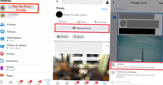 Cum să ștergeți în masă postările de pe Facebook