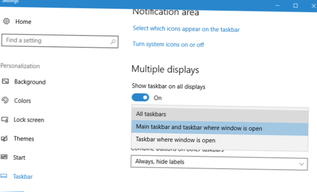 So verschieben Sie die Taskleiste in Ihre sekundäre Anzeige in Windows