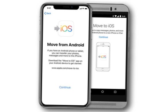 Cum să vă mutați pe iOS de pe un dispozitiv Android cu aplicația Apple