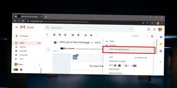 Como silenciar um endereço de e-mail no Gmail