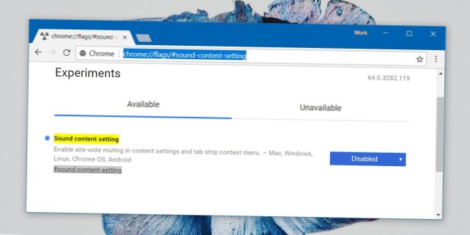 Hur man stänger av flikar i Chrome 64 och senare