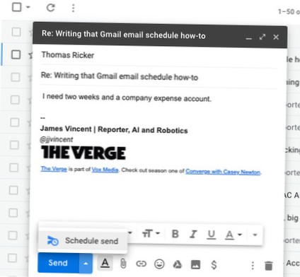 So planen Sie E-Mails nativ in Google Mail