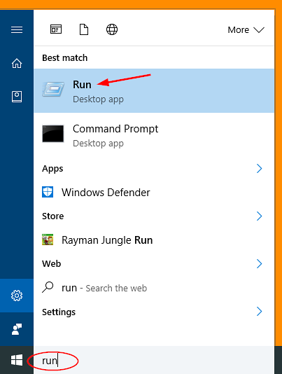 How to open any application with Run in Windows 10
