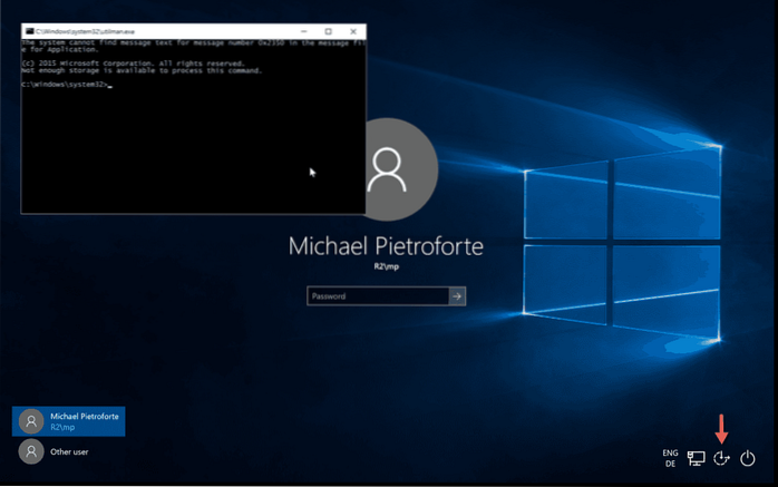 How To Open Command Prompt From Login Screen In Windows