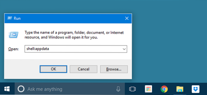 How to open folders using Shell Commands