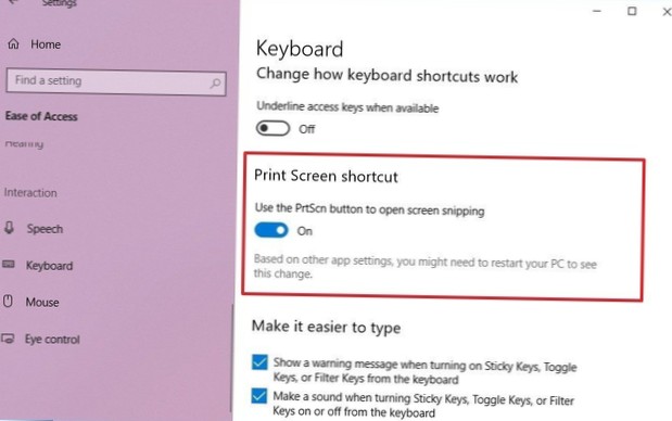 Slik åpner du skjermskisse med utskriftsskjerm på Windows 10
