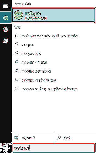 How to Open Sync centre / MobSync in Windows 10
