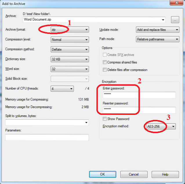 How to Password protect Your Zip file using 7 Zip