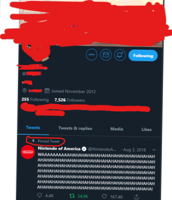 Sådan fastgøres en andens Tweet til din profil