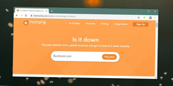 How to ping a website from five different locations