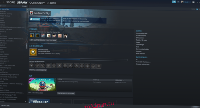 Sådan spiller du No Man's Sky på Linux