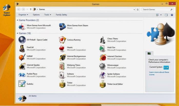 How To Play Windows 7 Games In Windows 8