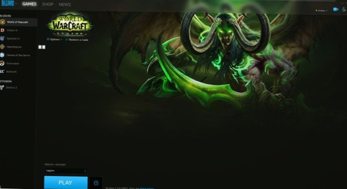 Come giocare a World Of Warcraft su Linux