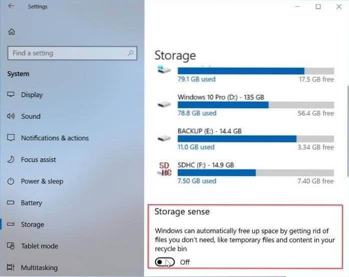 Cum să împiedicați Windows 10 să șteargă automat fișiere
