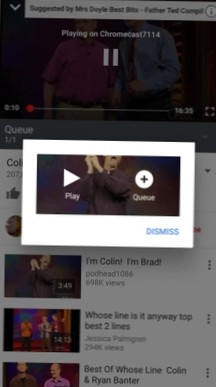 Sådan sætter du YouTube-videoer i kø til at spille på Chromecast