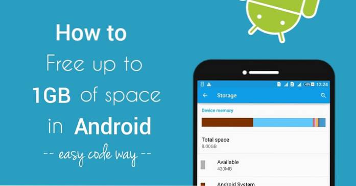 Jak získat zpět více než 1 GB volného místa v telefonu Android