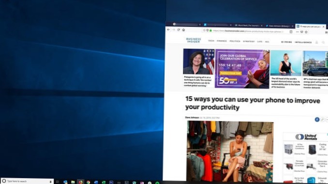 Cómo grabar dos ventanas una al lado de la otra en Windows 10