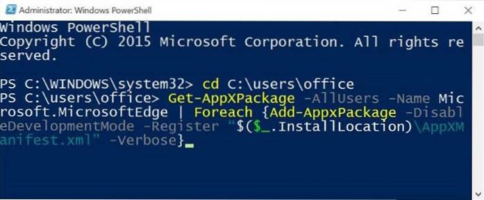 How To Reinstall Edge Browser In Windows 10 Via PowerShell