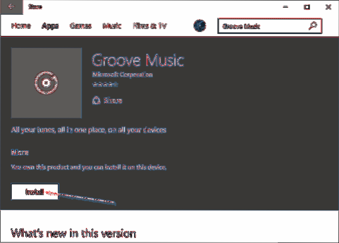Como reinstalar o aplicativo Groove Music no Windows 10