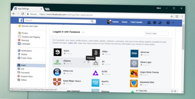 Så här tar du bort en app eller tjänst från ditt Facebook-konto