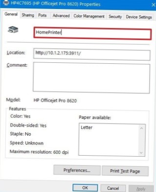 How To Rename A Printer In Windows 10